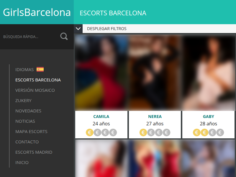 Escorts Barcelona catálogo